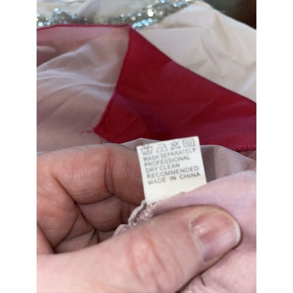 Womens 22 Casual Pink Ombré Spring Summer V Neck Sequence Sleeveless Tunic Top - Picture 9 of 9